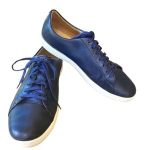 Cole Haan Grande Zero Leather Lace Up Sneaker Sz 11.5 navy